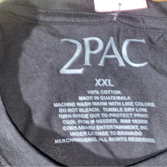 Tupac Black Graphic Tee SZ XL - Picture 3 of 3